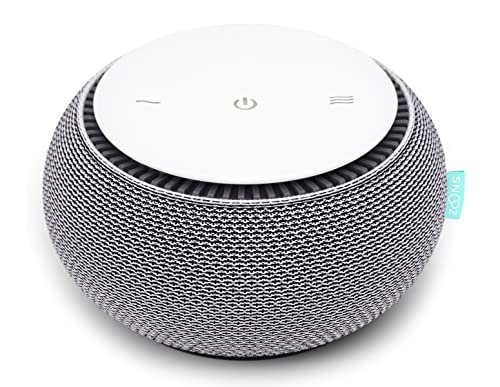 SNOOZ Original Smart White Noise Sound Machine, Real Fan Inside for Sleep | Natural Sound from a Real Fan, Non-Looping White Noise, App Scheduler, 10 Levels, Masks Snoring, Office Privacy & Neighbors