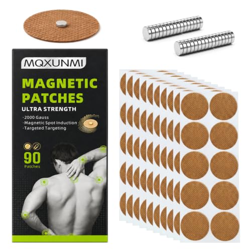 MQXUNMI 90pcs Magnetic Acupressure Patches 2000Gauss for Relaxing Muscle | Magnet Acupoint
