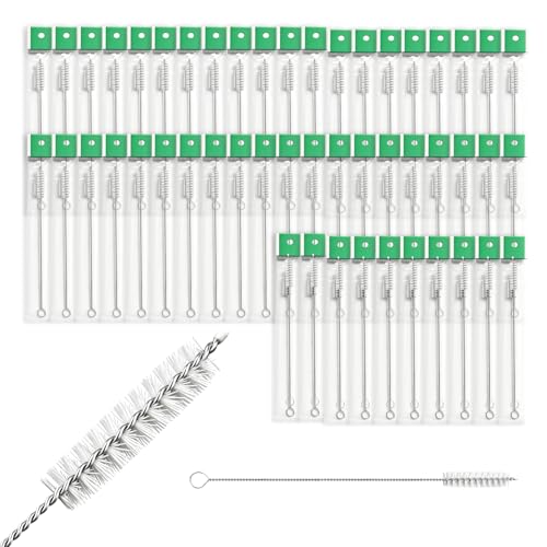 ZXMOBY 50 Pcs Tracheostomy Cleaning Brushes, 7.8 Inch Bendable Trach Tube Brush