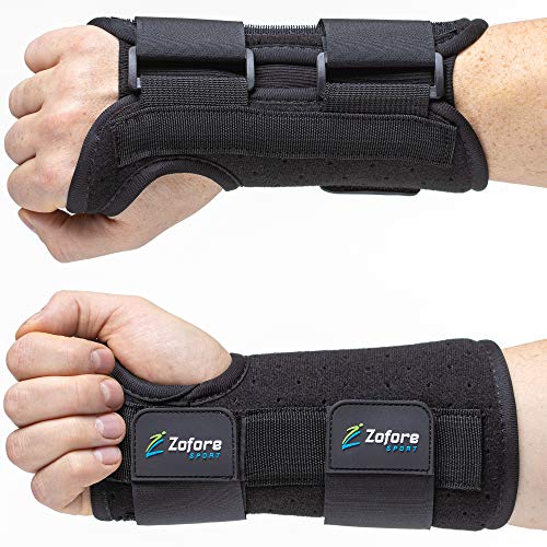 Carpal Tunnel Wrist Brace Night Support, Right hand - S/M | Adjustable 2-strap design with Metal Splint. Breathable Support for Arthritis, Tendonitis & Sprains. Ideal for Work or Sleep