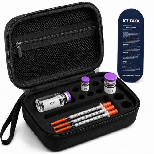 Tonalee Peptide Case for Fridge Travel: Dual 3ml-10ml-30ml Vial Storage Organizer with