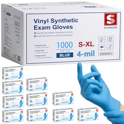 Schneider Medical Nitrile/Vinyl Blend Exam Disposable Gloves Latex Free | Powder free,