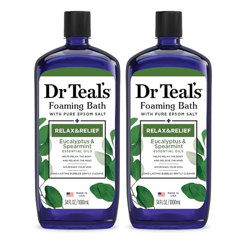 Dr Teal's Foaming Bath with Pure Epsom Salt, Relax & Relief with