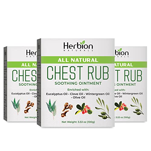 HERBION Naturals Chest Rub, Soothing Ointment with Soothing Vapors for Adults &
