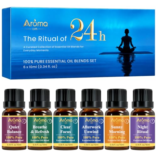 Essential Oils Gift Set, The Ritual of 24h Essential Oil Blends Set | Six botanical blends crafted for the moments that shape your day