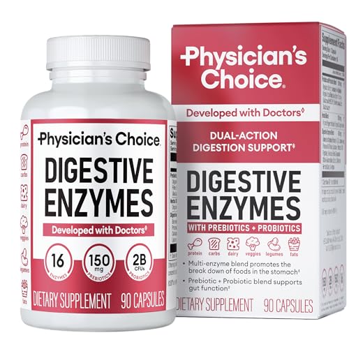 Physician's CHOICE Digestive Enzymes for Bloating & Digestion - Fast-Acting 16 Enzyme