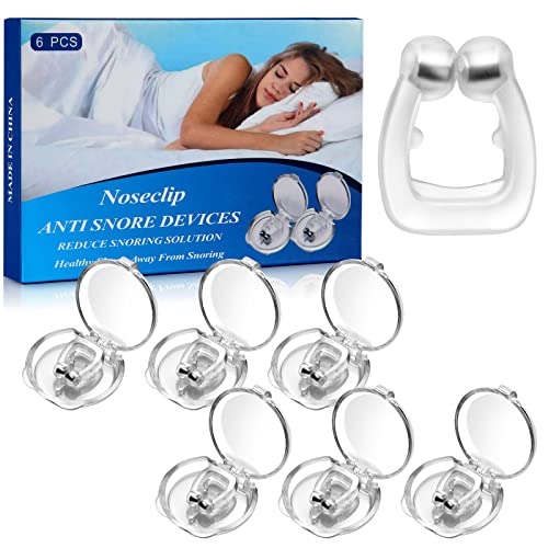 Anti Snoring Devices, Silicone Magnetic Anti Snoring Nose Clip, 6PCS Snore Stopper,