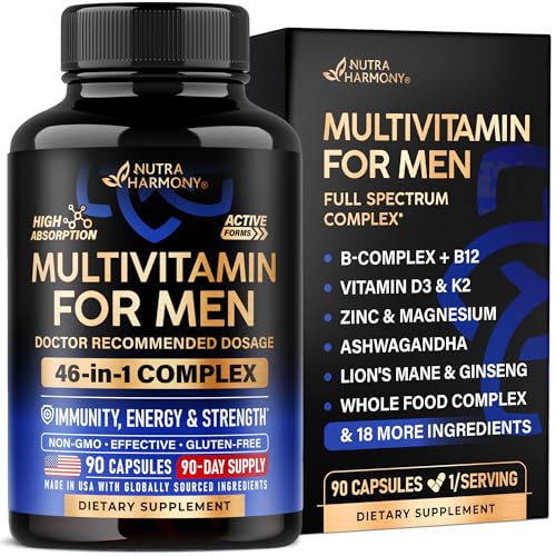 Multivitamin for Men - B-Complex & B12 | Whole Foods & Enzymes
