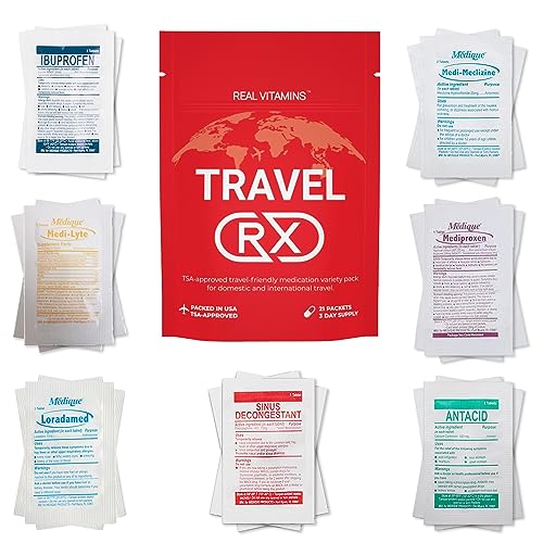 Travel RX Kit - Over-The-Counter Mini Medications for Cruises, Flights, Travel, Purse