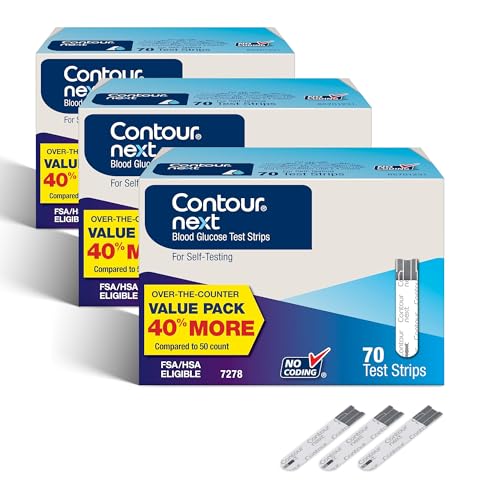Ascensia Contour Next Blood Glucose Diabetes Test Strips 210 Count (3x70ct) |