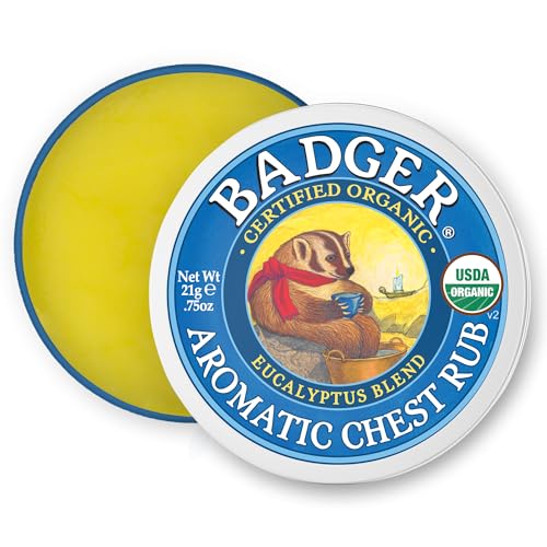 Badger Organic Aromatic Chest Rub, Eucalyptus & Lavender, .75 oz | Vapor