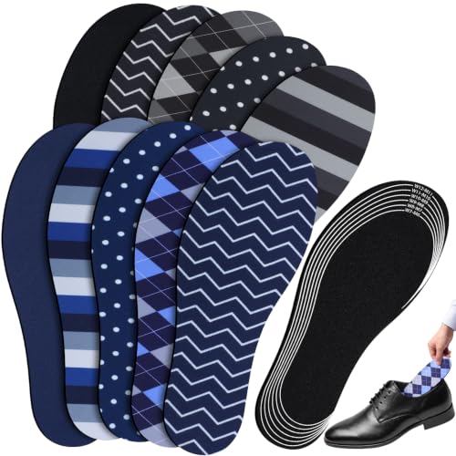 10 Pairs Sockless Insoles No Show Socks Sockless Shoe Liners for Men