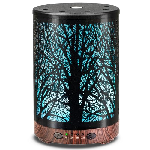 JOYOLO Essential Oil Diffuser 120ML Metal Aromatherapy Diffuser with Timer, Cool Mist