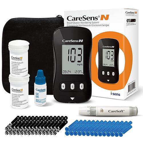 CareSens N Blood Glucose Monitor Kit with 100 Blood Sugar Test Strips,