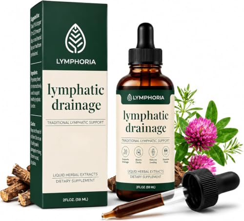 Lymphoria Lymphatic Drainage Drops for Bloat Relief & De-Puff – Cleavers, Red