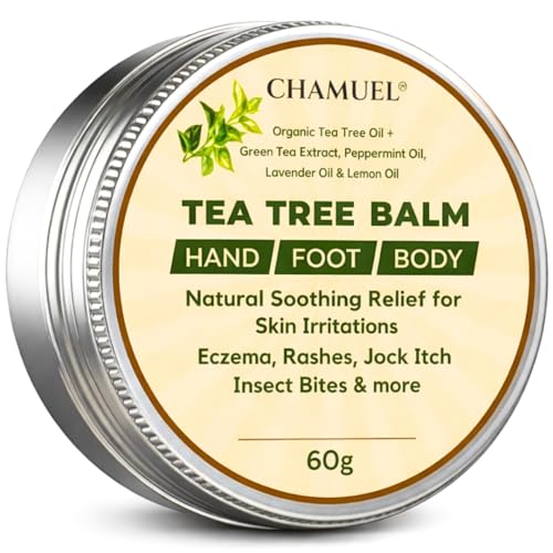 Tea Tree Oil Balm, Itchy Skin Relief for Soothing Rashes, Jock Itch,