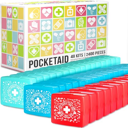 EVERLIT Pocket-Aid Mini First Aid Kit | Compact, Portable Hard-Shell Cases of