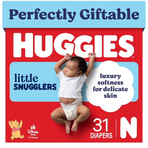 Huggies Little Snugglers Newborn Diapers, 31 Count | Newborn Essentials, Blowout Protection,
