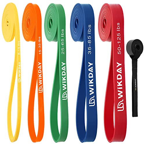 WIKDAY Resistance Bands for Working Out Set of 5 with Door Anchor,