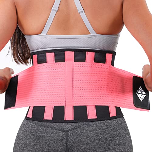 NeoHealth Plus Size Back Brace for Women, Pink, 52"-65" | Ultra Thin,