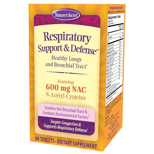 Nature's Secret Respiratory Support & Defense + NAC for Lungs | 60