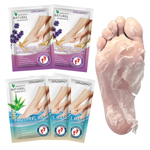 5 Pack Foot Peeling Mask,Exfoliating Foot Mask for Dead Skin,Foot Mask for