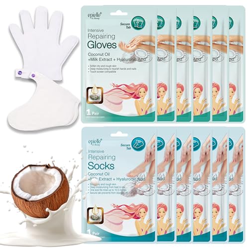 Epielle Intensive Repairing Hand & Foot Masks, Restore and Moisturize Dry, Cracked