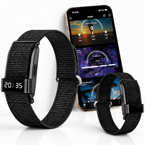 Renea Fitness Trackers for All Genders, Micro Screen Free APP Dual-OS.