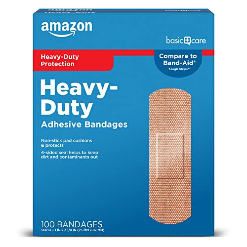Amazon Basic Care Heavy-Duty Flexible Fabric Adhesive Bandages, First Aid and Wound