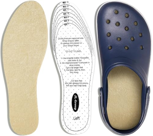 JL-Group Keep Feet Dry Terry Cloth Insoles for Barefoot, Go Without Socks