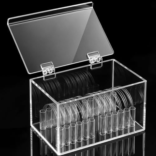 Wenqik Acrylic Orthodontic Arch Wire Organizer Box with Lid, 12 Slot
