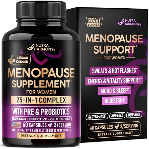 Menopause Supplements for Women - Black Cohosh, Pre & Probiotics - 60