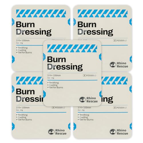 RHINO RESCUE 5 Pack 4" X 4" Burn Dressing