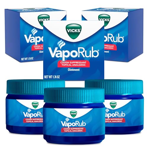 Vicks VapoRub, Original, Cough Suppressant, Topical Chest Rub & Analgesic Ointment, Medicated