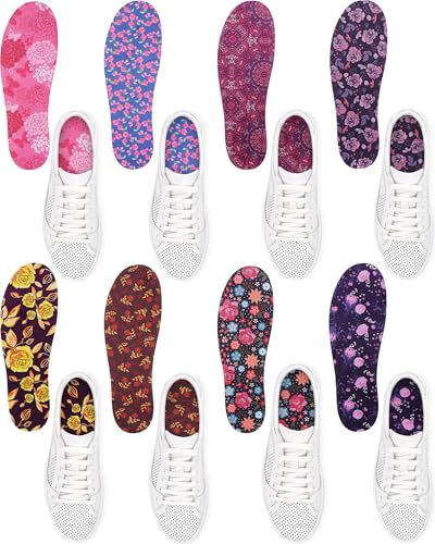 Velmitten 8 Pairs Sockless Shoe Liners for Women Men Flats, Classic Style