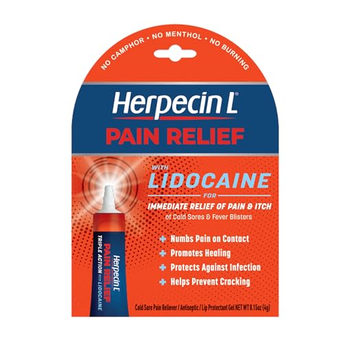 Herpecin-L Pain Relief Treatment for Cold Sores and Fever Blisters, with Lidocaine,