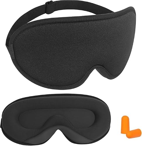 3D Eye Sleep Mask for Side Sleeper,Zero‑Pressure Light‑Blocking Blindfold | Soft Breathable