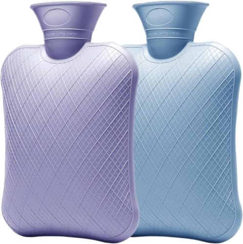 FORICOM 2-Pack 2L Hot Water Bottles, Hot & Cold Therapy Bags for