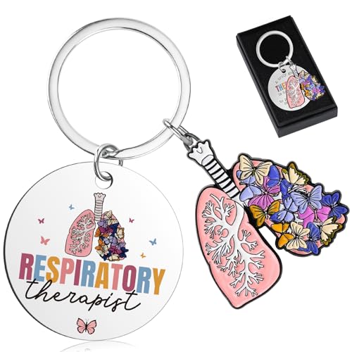 Celavoy Respiratory Therapist Accessories Gifts - Lung Therapy Keychain
