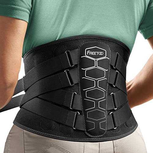 FREETOO Back Brace For Lower Back Pain Relief, Back Support Brace Men