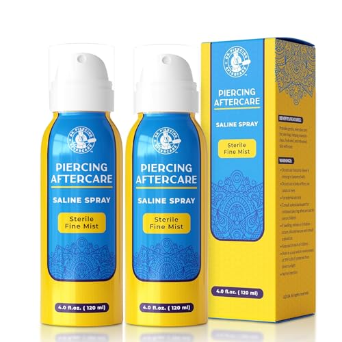 Dr. Piercing Aftercare Spray 8.0 oz Sterile Saline Solution - Gentle Mist