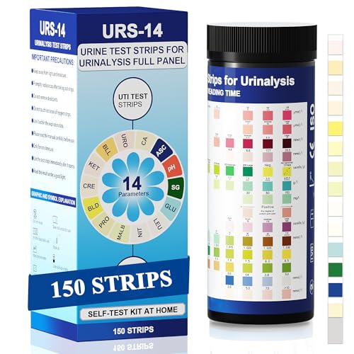DXHAOSTET UTI Test Strips | 150 Strips | 14 Parameters Urine Test