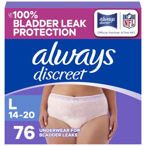 Adult Diapers for Women, Maximum Absorbency Incontinence and Postpartum Underwear Size L,