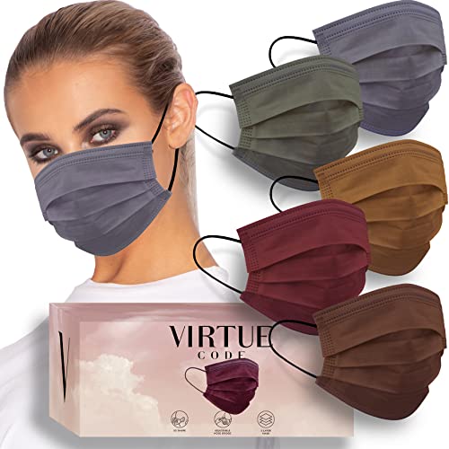 VIRTUE CODE Balance Soft 3 Ply Comfort Face Masks - 50 Pack.