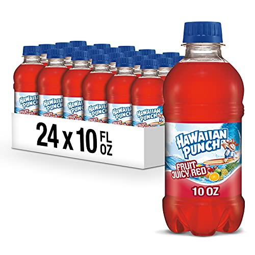 Hawaiian Punch Fruit Juicy Red Juice Drink, 10 Oz Bottles, 24 Count | Excellent Source of Vitamin C, Caffeine-Free, Carbonation-Free, Gluten-Free, Great for Lunchboxes, 4 Packs of 6