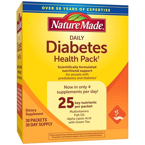 Nature Made Diabetes Health Pack, Daily Dietary Supplements, 30 Packets | Nutritional