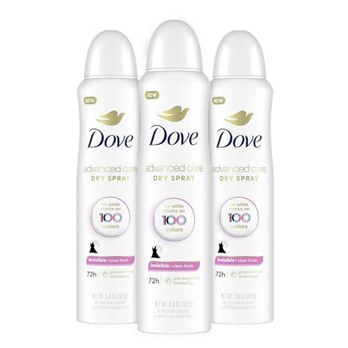 Dove Invisible Antiperspirant Dry Spray Clear Finish 3PK 3.8 oz | Advanced