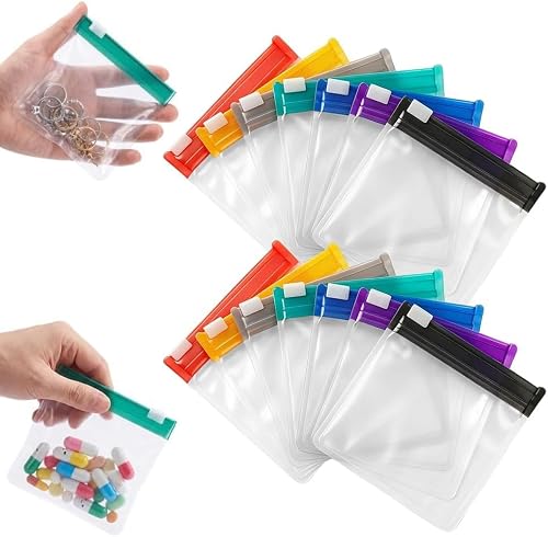 Reusable Pill Organizer Pouches - Waterproof, Self-Sealing Medicine Bags for Travel, Daily